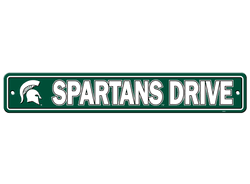Michigan State Spartans Sign 4x24 Plastic Street Style CO