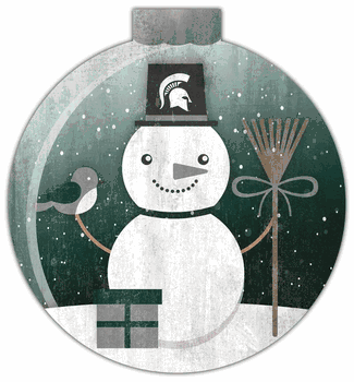 Michigan State Spartans Snowglobe 12in Wall Art