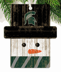 Michigan State Spartans Snowman Ornament