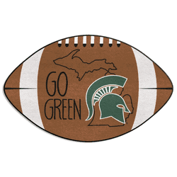 Michigan State Spartans Southern Style Football Rug - 20.5in. x 32.5in.
