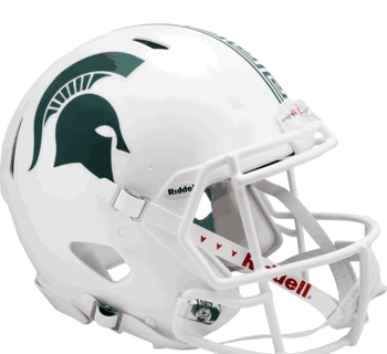 Michigan State Spartans Speed Replica Full Size Football Helmet Matte White