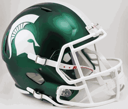 Michigan State Spartans Speed Replica Full Size Football Helmet Satin Green