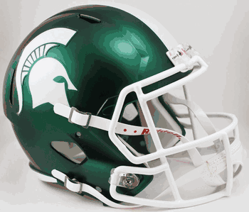 Michigan State Spartans Speed Replica Full Size Football Helmet Satin Green