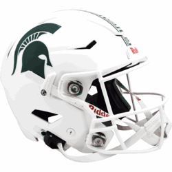Michigan State Spartans SpeedFlex Full Size Football Helmet Matte White