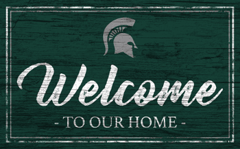 Michigan State Spartans Team Color Welcome 11x19 Sign