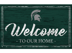 Michigan State Spartans Team Color Welcome 11x19 Sign