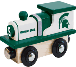 Michigan State Spartans Wood Train Engine