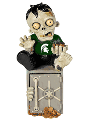 Michigan State Spartans Zombie Figurine Bank