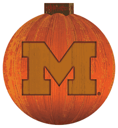 Michigan Wolverines 12 in. Halloween Pumpkin Sign