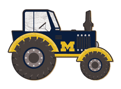 Michigan Wolverines 12" Tractor Cutout Sign