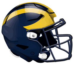 Michigan Wolverines 12in Authentic Helmet Sign