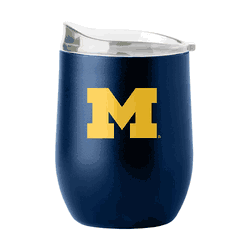 Michigan Wolverines 16oz Flipside Powder Coat Curved Beverage