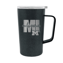 Michigan Wolverines 18oz Onyx Hustle Travel Mug