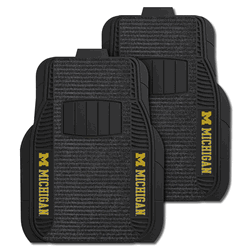 Michigan Wolverines 2 Piece Deluxe Car Mat Set