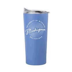 Michigan Wolverines 20oz Retro Script Arctic Powder Coat Tumbler