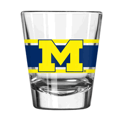 Michigan Wolverines 2oz Stripe Shot Glass