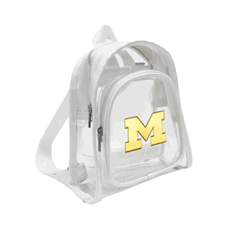 Michigan Wolverines 3D Logo Clear Mini Backpack