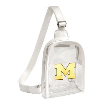 Michigan Wolverines 3D Logo Clear Mini Sling