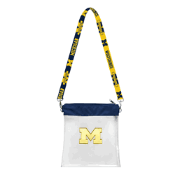 Michigan Wolverines 3D Logo Clear Satchelette