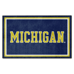Michigan Wolverines 4ft. x 6ft. Plush Area Rug