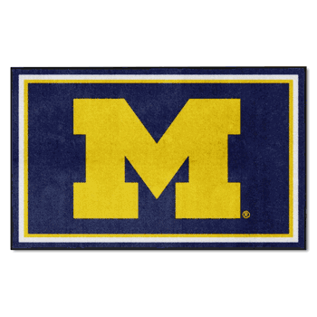 Michigan Wolverines 4ft. x 6ft. Plush Area Rug