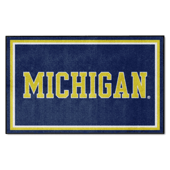 Michigan Wolverines 4ft. x 6ft. Plush Area Rug