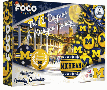 Michigan Wolverines Advent Calendar Ball Ornament