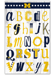 Michigan Wolverines Alphabet 11x19 Sign