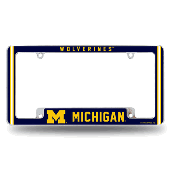 Michigan Wolverines Alternate Design All Over Chrome Frame