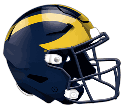 Michigan Wolverines Authentic Helmet Cutout 24"