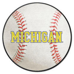 Michigan Wolverines Baseball Rug - 27in. Diameter