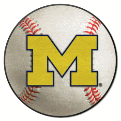 Michigan Wolverines Baseball Rug - 27in. Diameter