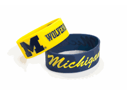 Michigan Wolverines Bracelets 2 Pack Wide