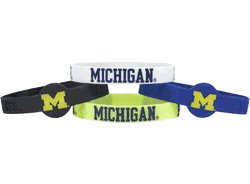 Michigan Wolverines Bracelets 4 Pack Silicone