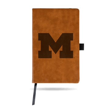 Michigan Wolverines Brown - Primary Laser Engraved Small Notepad