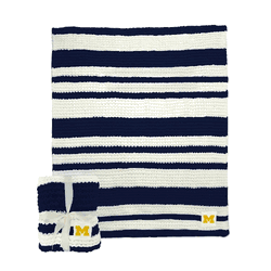 Michigan Wolverines Cable Knit Throw 50x60