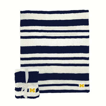 Michigan Wolverines Cable Knit Throw 50x60