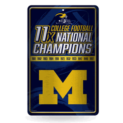 Michigan Wolverines Champ 11" x 17" Home Decor Sign