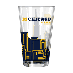 Michigan Wolverines Chicago 16oz Pint Glass