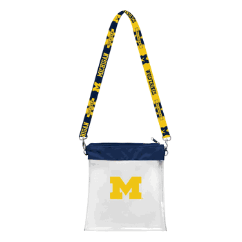 Michigan Wolverines Clear Pattern Strap Bag