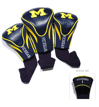 Michigan Wolverines Club 3 Piece Contour Headcover Set