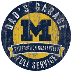 Michigan Wolverines Dad's Garage Sign