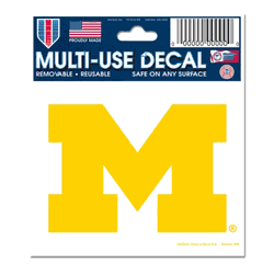 Michigan Wolverines Decal 3x4 Multi Use
