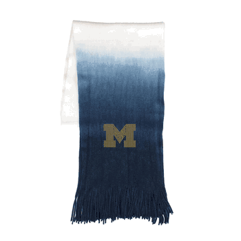 Michigan Wolverines Dip Dye Scarf Navy