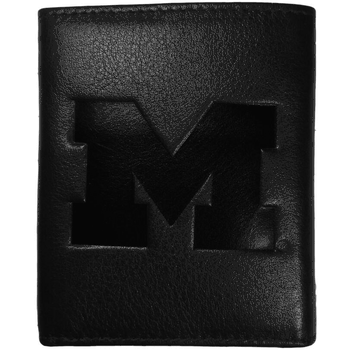 Michigan Wolverines Embossed Leather Tri-fold Wallet