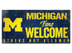 Michigan Wolverines Fans Welcome Sign