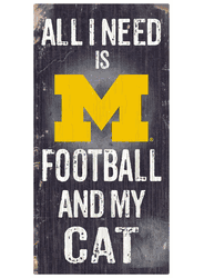 Michigan Wolverines Football and My Cat 6x12 Sign
