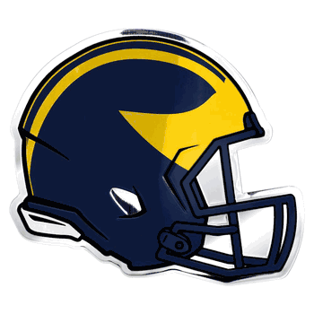 Michigan Wolverines Heavy Duty Aluminium Helmet Emblem