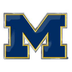 Michigan Wolverines Heavy Duty Aluminum Embossed Color Emblem (Blue)