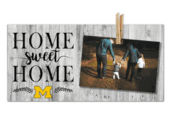 Michigan Wolverines Home Sweet Home Clothespin 6x12